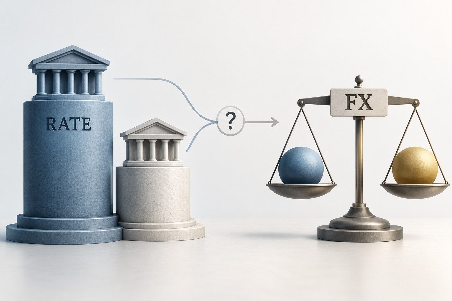 Unequal rate pedestals and a separate currency indicator show that higher yield does not guarantee currency strength.